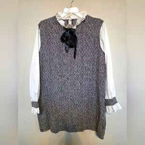 Black and White Tweed Dress with Bow Size 3X NWNT